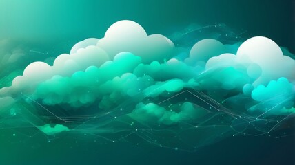Aufkleber - Design an abstract background with futuristic clouds of data, symbolizing secure data backup and storage.
