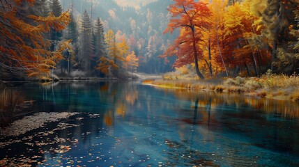 Wall Mural - Color melody of the river