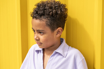 Wall Mural - Close up portrait of a young beautiful african boy