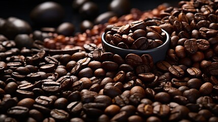 Wall Mural - coffee beans in a cup