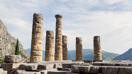 Wall Mural - Greece Delphi apollo temple column