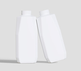 Wall Mural - Milk Packaging white color on gray background - All is product with 3D render