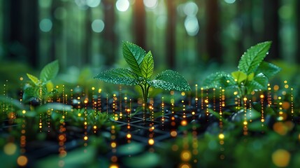 Wall Mural - green energy concept image and graphic