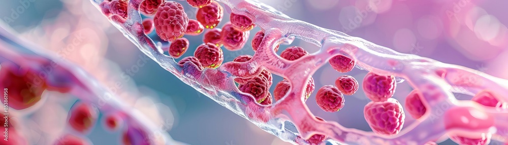 Micrograph of a bone marrow biopsy with reduced erythropoiesis Stock ...