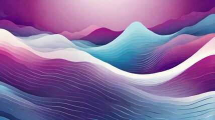 Poster - Design an abstract background with overlapping wireless signal waves