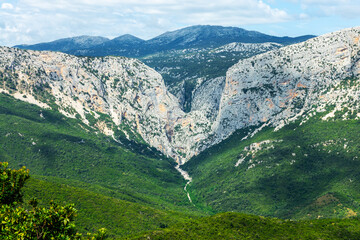 Wall Mural - View of Gola di Gorropu (Gorropu Canyon), Supramonte mountains landscape, Sardinia island, Italy