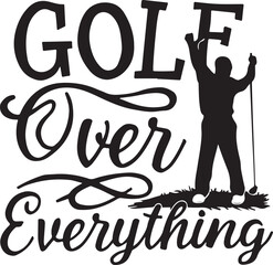 Wall Mural - Golf Over Everything Vector