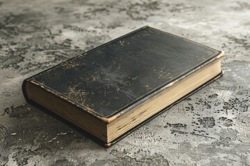 Wall Mural - An old book on table, black cover