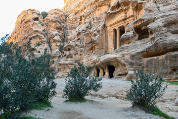 Wall Mural - View at a temple of small Petra in Jordan