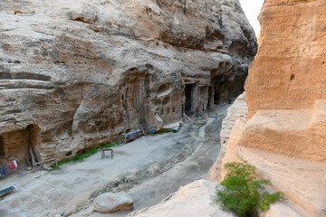 Wall Mural - View at the siq of small Petra in Jordan