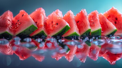 Wall Mural - slice of watermelon