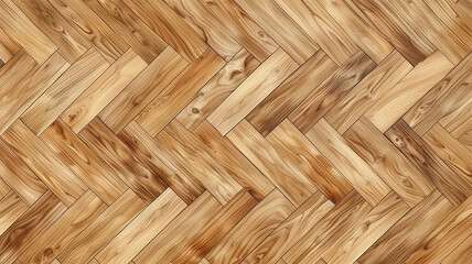 Wall Mural - brown oak wooden floor background. Herringbone pattern parquet backdrop. - Pale natural hardwood texture