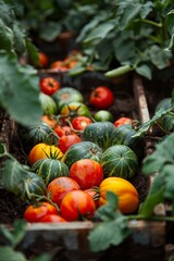 Wall Mural -  harvesting fruits and vegetables in a garden