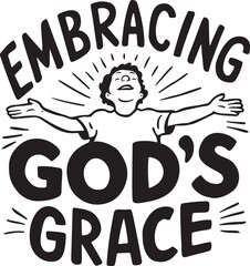 Wall Mural - Embracing God's Grace Vector