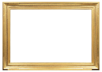 Wall Mural - Narrow large picture frame on a transparent background, in PNG format.