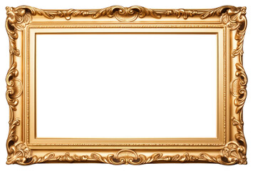 Wall Mural - png golden picture frame in baroque style backgrounds gold architecture