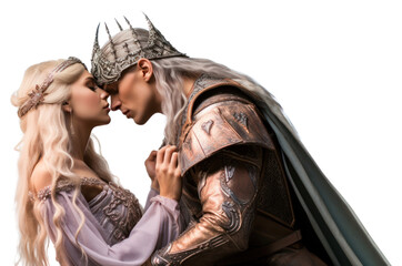 Poster - PNG Elf queen kissing female adult woman.