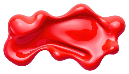 Sticker - PNG Solid red shape dessert ketchup