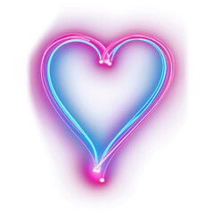 Wall Mural - PNG Love wallpaper neon glowing light.