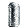 © 3AI studio - Silver Soda Can with Condensation,cutout on transparent backgrounds.
