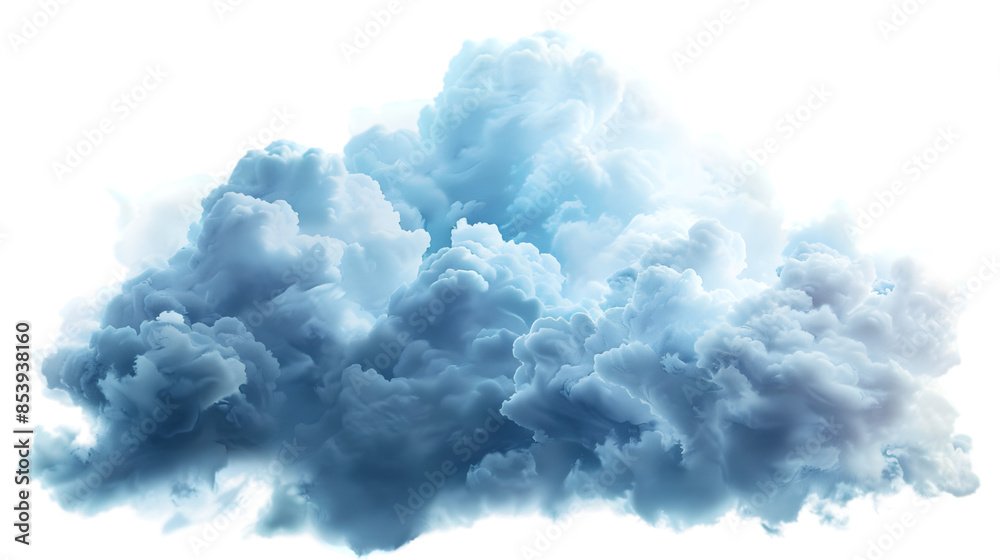 Fluffy Blue Cloud,cutout on transparent backgrounds. Stock Photo ...