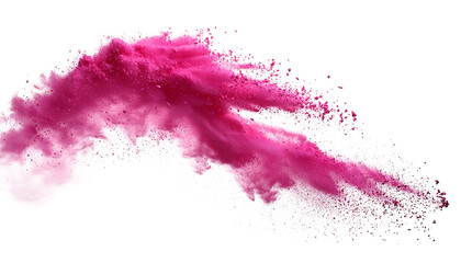 Wall Mural - pink dust flyng isolated on transparent