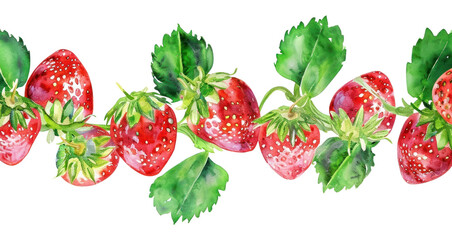 Sticker - PNG Strawberries and strawberry leaves fruit plant food