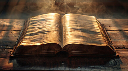 light on book, holy bible