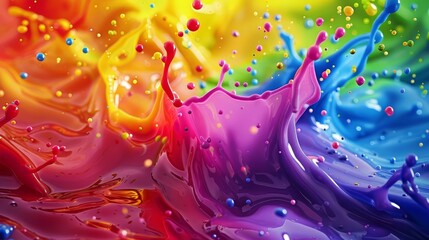 Sticker - Colorful Paint Splash