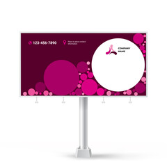 Wall Mural - billboard design, creative background for outdoor advertising, exhibition stand for placing photos a