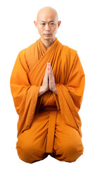 Poster - PNG Asian Buddhist Monk pray monk adult white background