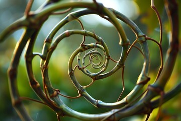 Wall Mural - The intricate, spiraling patterns of a vinea??s tendrils