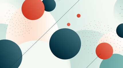 Poster - wallpaper pattern in a minimalist style, featuring bold lines and shapes in contrasting colors.