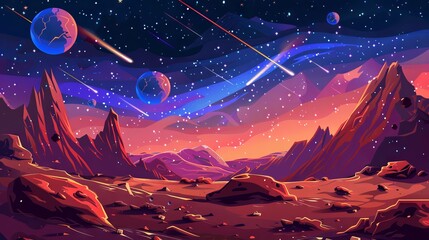 Canvas Print - Space concept background design for the games