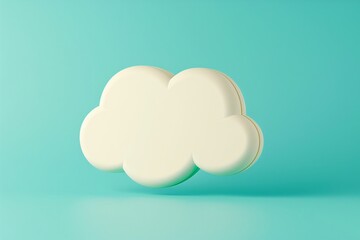 Wall Mural - a white cloud shaped object
