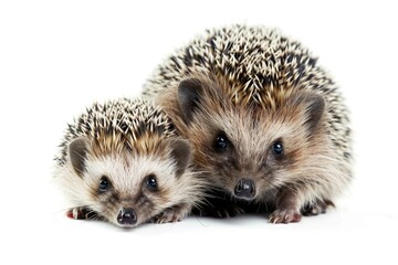 Aufkleber - Two hedgehogs standing together, showcasing their unique bond and friendship