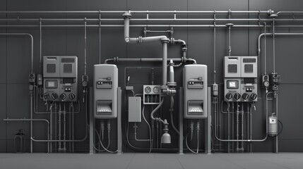 Aufkleber - A room filled with various electronic devices and machinery