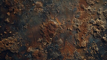 Aufkleber - A close-up shot of a rusted metal surface with intricate details