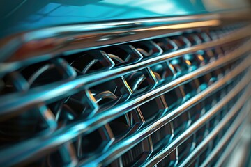 Poster - A close-up view of a car's grille, suitable for automotive or design use