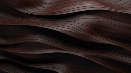 Poster - Wallpaper showcasing a dark wood abstract design, using shapes and lines to create a unique and eye-catching pattern.