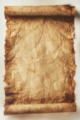 Poster - A rolled up piece of paper sits on a table, awaiting its purpose