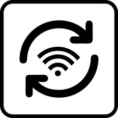 Wifi, wireless, internet signal icon logo template