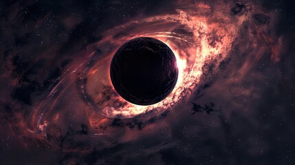 black hole realistic illustration