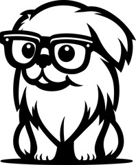 Poster - Pekingese Dog with Glasses