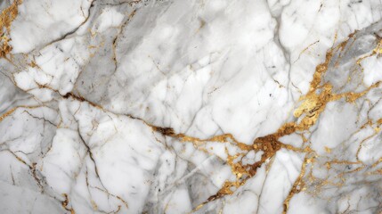 Wall Mural - Carrara statuarietto white marble with golden veins