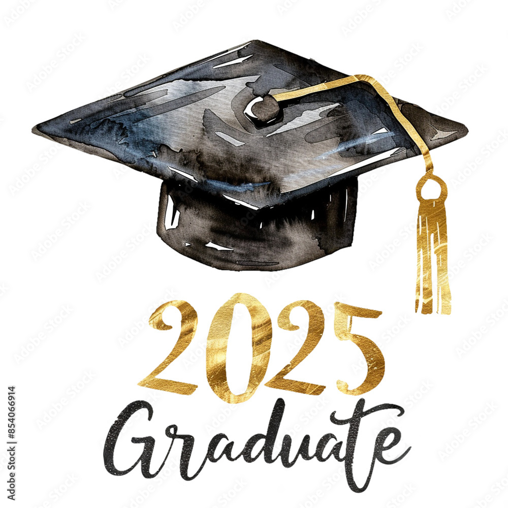 Graduation Digital Art Watercolor Clipart Grad Students, Education