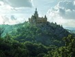 © Bendix - Serene Hohenzollern Castle Sunset View Landscape Architecture Historical Monument Germany.