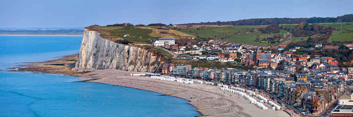 Wall Mural - Panoramic view of the sea resort of Mers-les-Bains