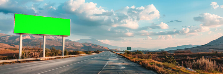 Roadside billboard on a sunny rural highway