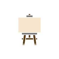 Sticker - paint easel icon illustration